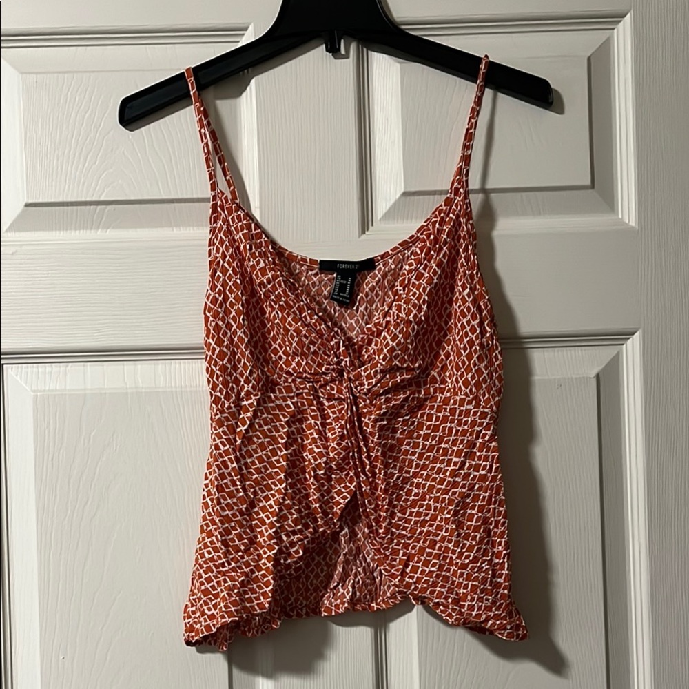 Women's Red Patterned Top